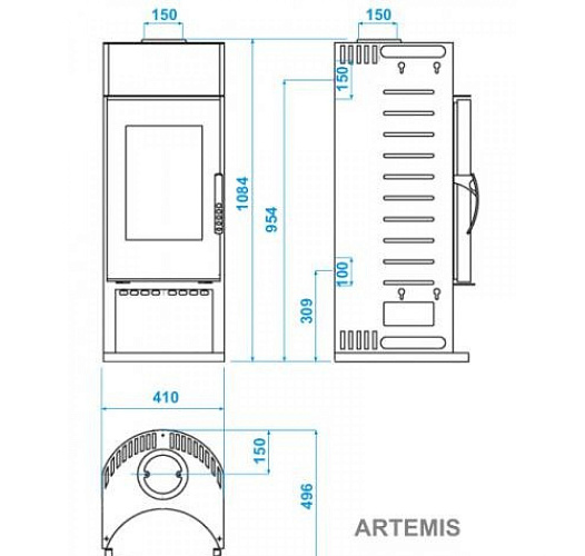 Печь-камин Artemis песчаник_1