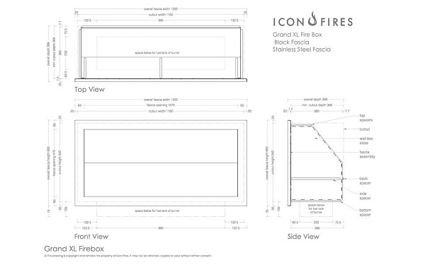 ICON FIRES GRAND XL FIREBOX Stainless Steel_2