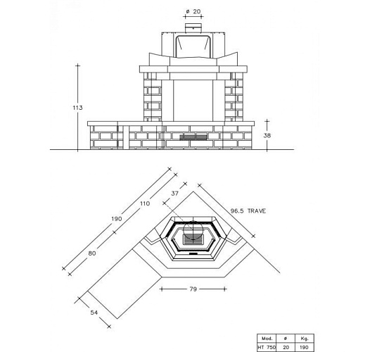 Камин Piazzetta bassano_2